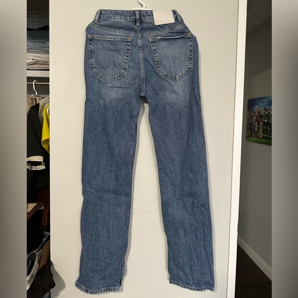Pull&Bear Tall 90s straight leg jean with split hem - Picture 6 of 8